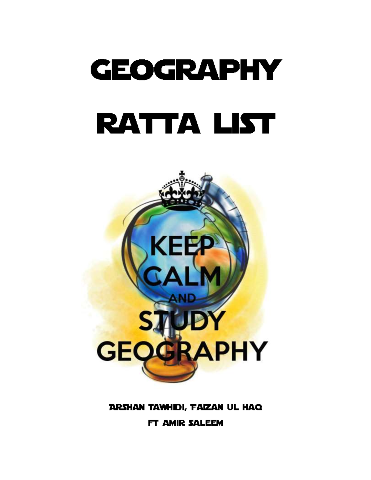 Georgraphy Notes for O-Level 2059 (Paper 2) - Geography ratta list ...