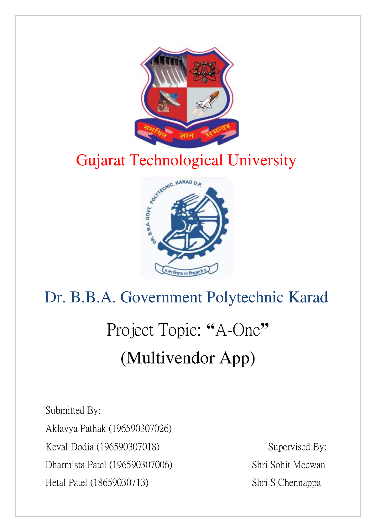 Aone - Ecommerce Website Project - Gujarat Technological University Dr ...