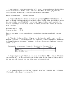 Practice question 1 solution - You are required to keep two decimal ...