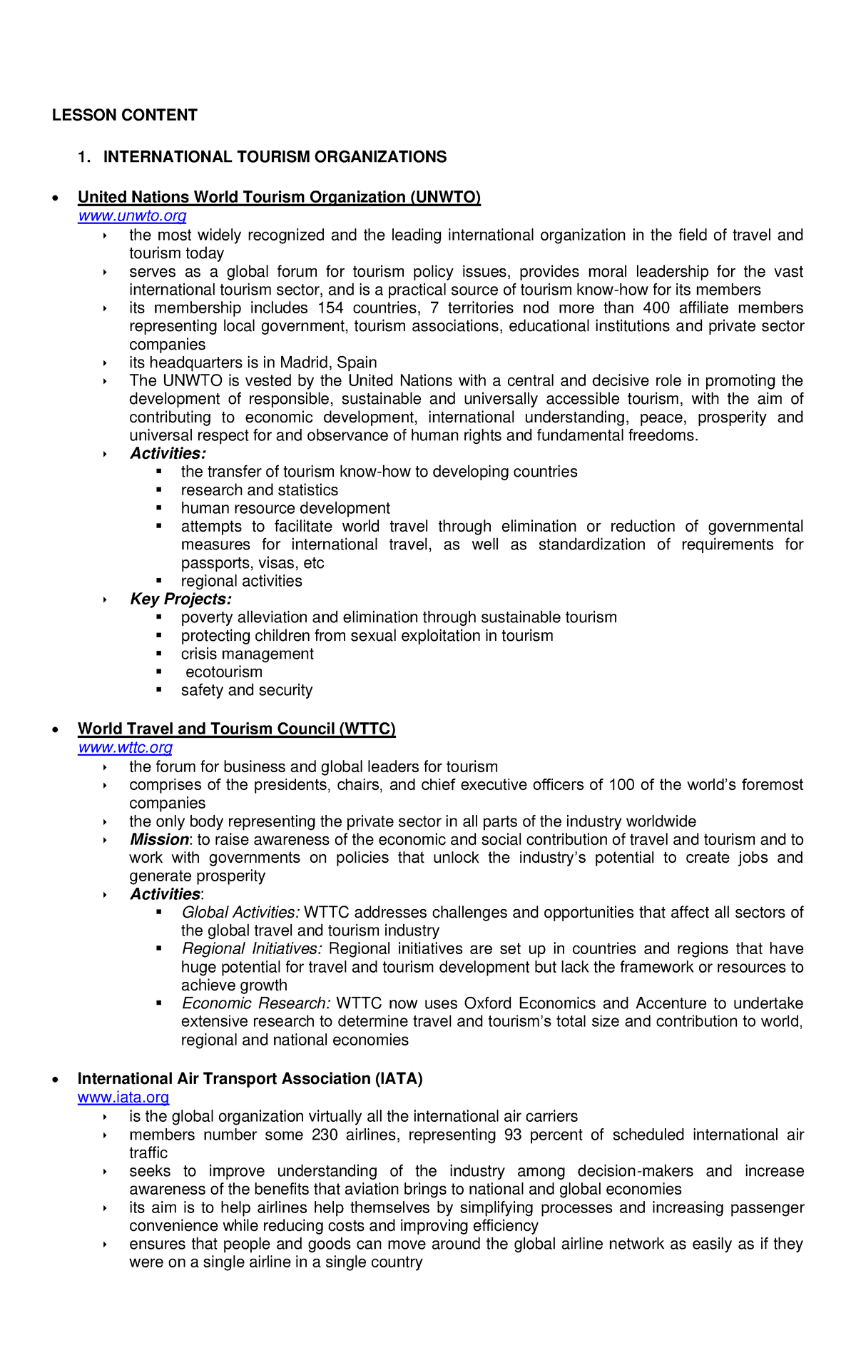 essay about macro perspective of tourism and hospitality