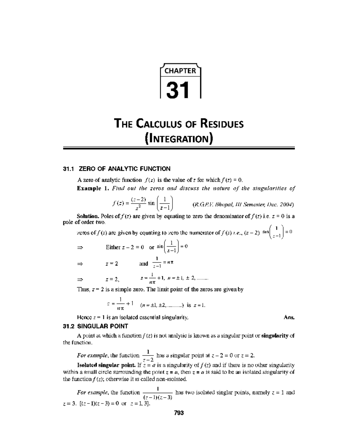 Higher Engg Maths- 31 - Calculus of Residues (Integration) - Applied ...