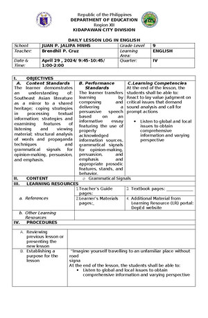 Detailed- Lesson-PLAN- Template-1 - DETAILED LESSON PLAN IN ...