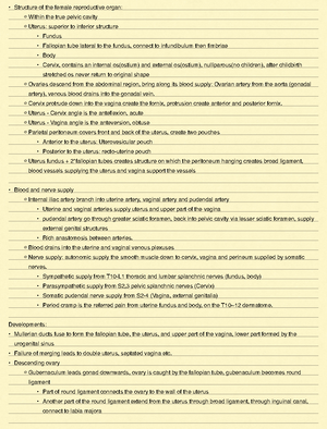 Booklet For ANAT0005 - Notes - 1 ANAT0005: Human Anatomy And Embryology ...