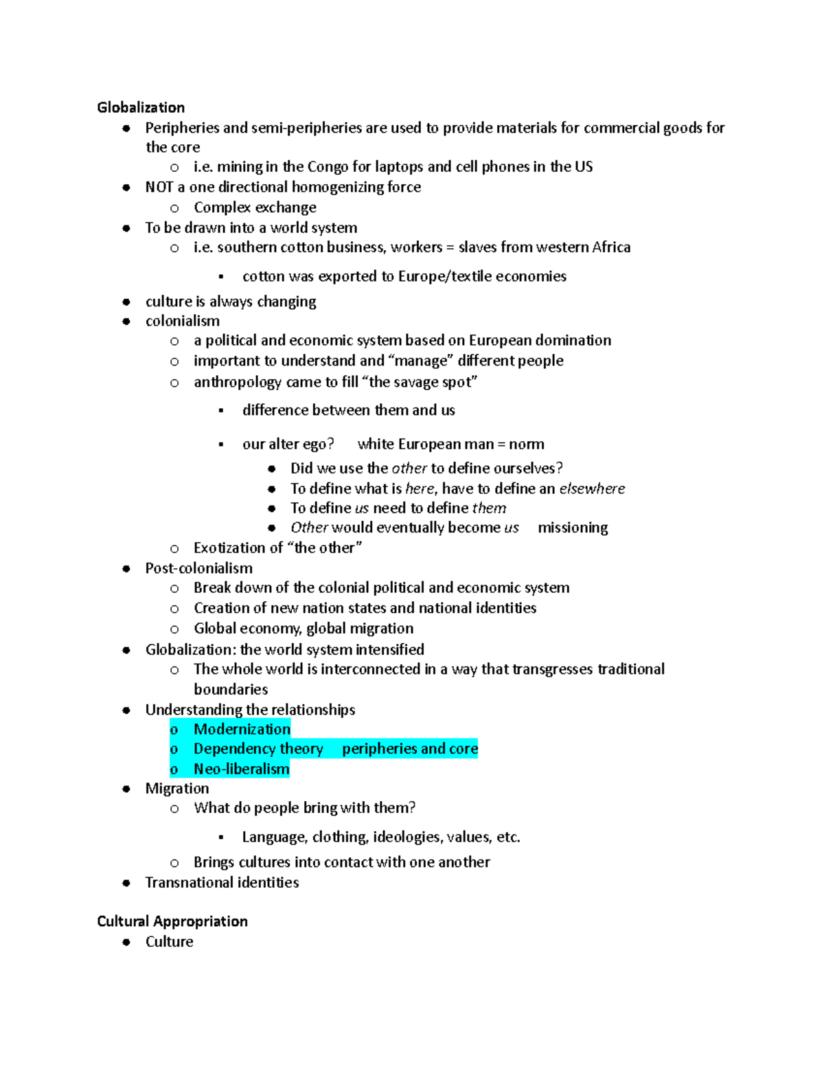 Globalization - Dr. Stutz - Globalization Peripheries and semi ...