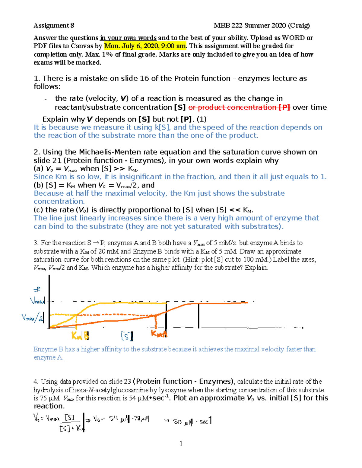 Assignment 8 My Answers Mbb 222 Studocu