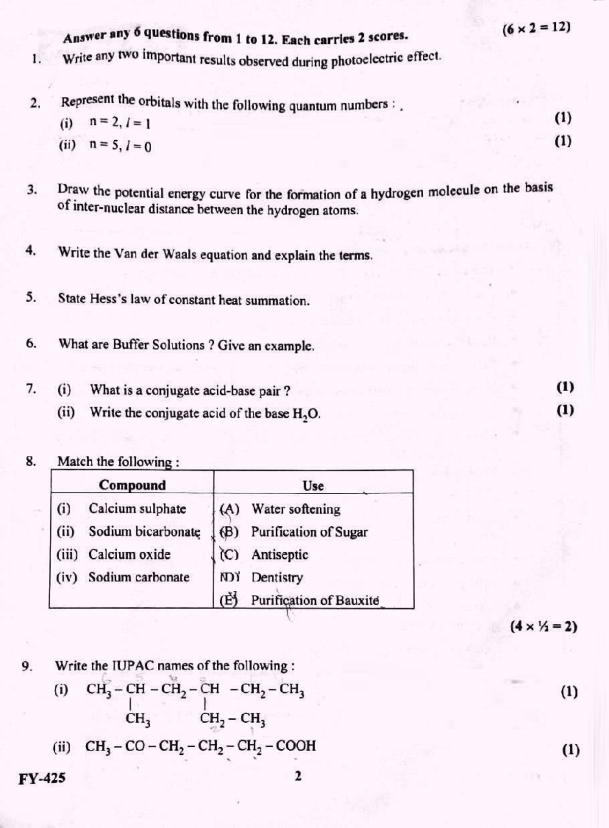 plus-one-improvement-exam-2022-chemistry-question-paper-chemistry