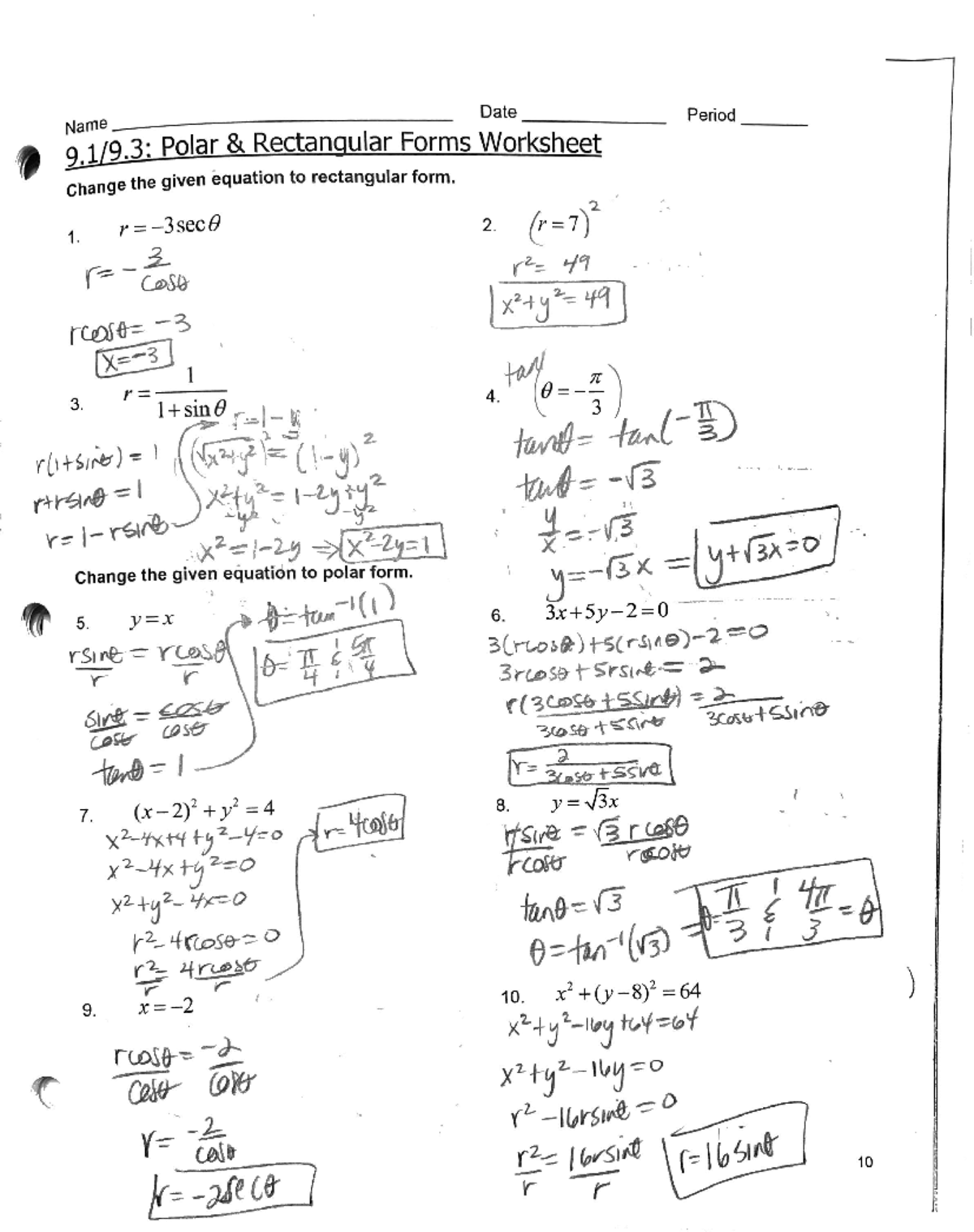 9.1-9.3 HW KEY PP 10-11 - Homework Key 9.1 - 9.3 - Studocu