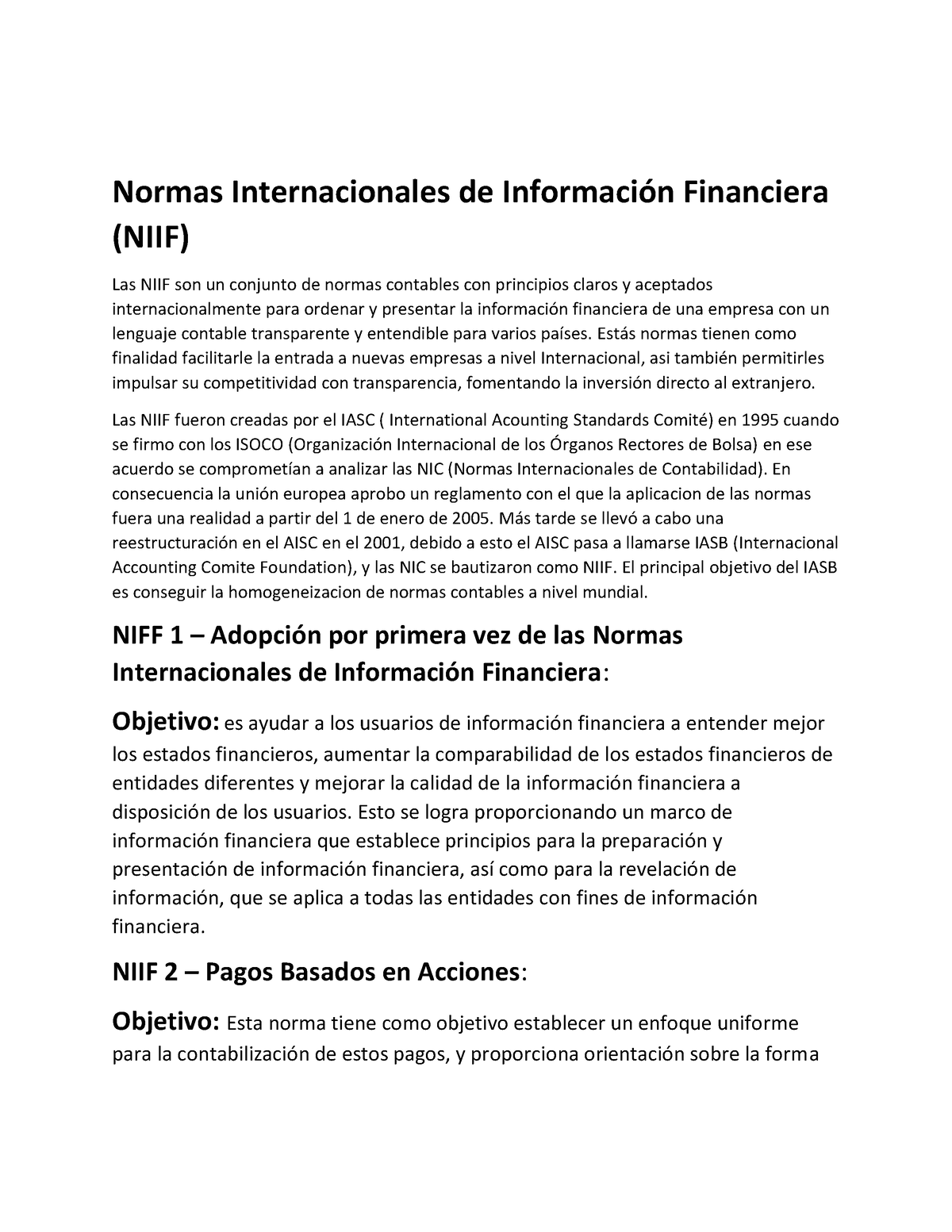 S Niif Material Normas Internacionales De Información Financiera Niif Las Niif Son Un 1588