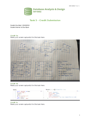 INF10002 Task 03 - COURSEWORK - Task 3 – Pass and Credit Overview In ...