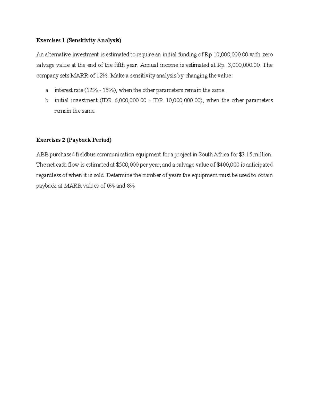 sensitivity analysis of assignment problem