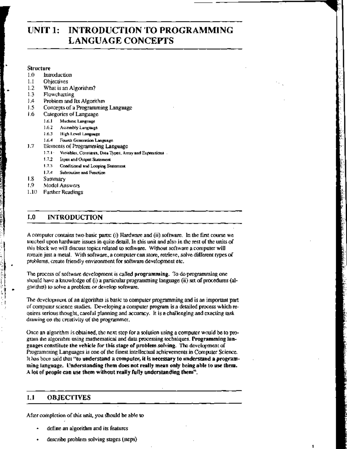 Unit-1 - Concepts of programming language - UNIT 1: INTRODUCTION TO ...