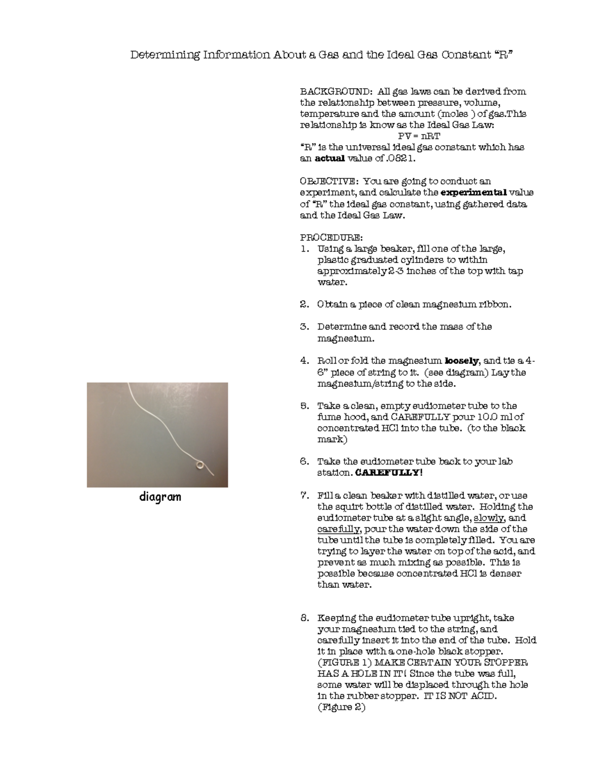 CP Determining R LAB2018 Determining Information About a Gas and the
