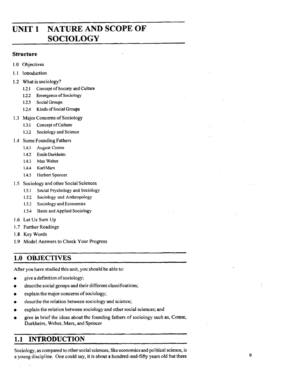 1a-nature-and-scope-of-sociology-ignou-unit-1-nature-and-scope-of