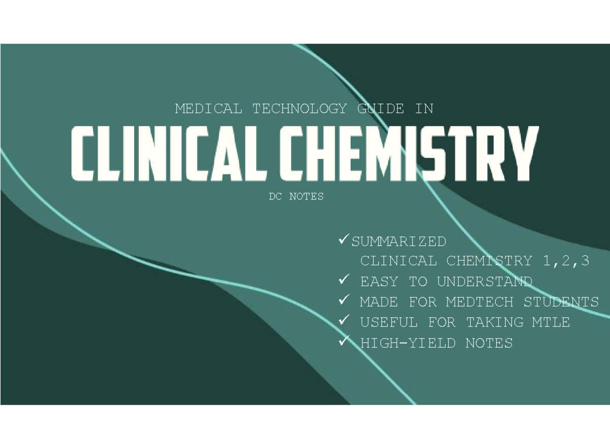 Sample ccsampe SUMMARIZED CLINICAL CHEMISTRY 1,2, EASY TO