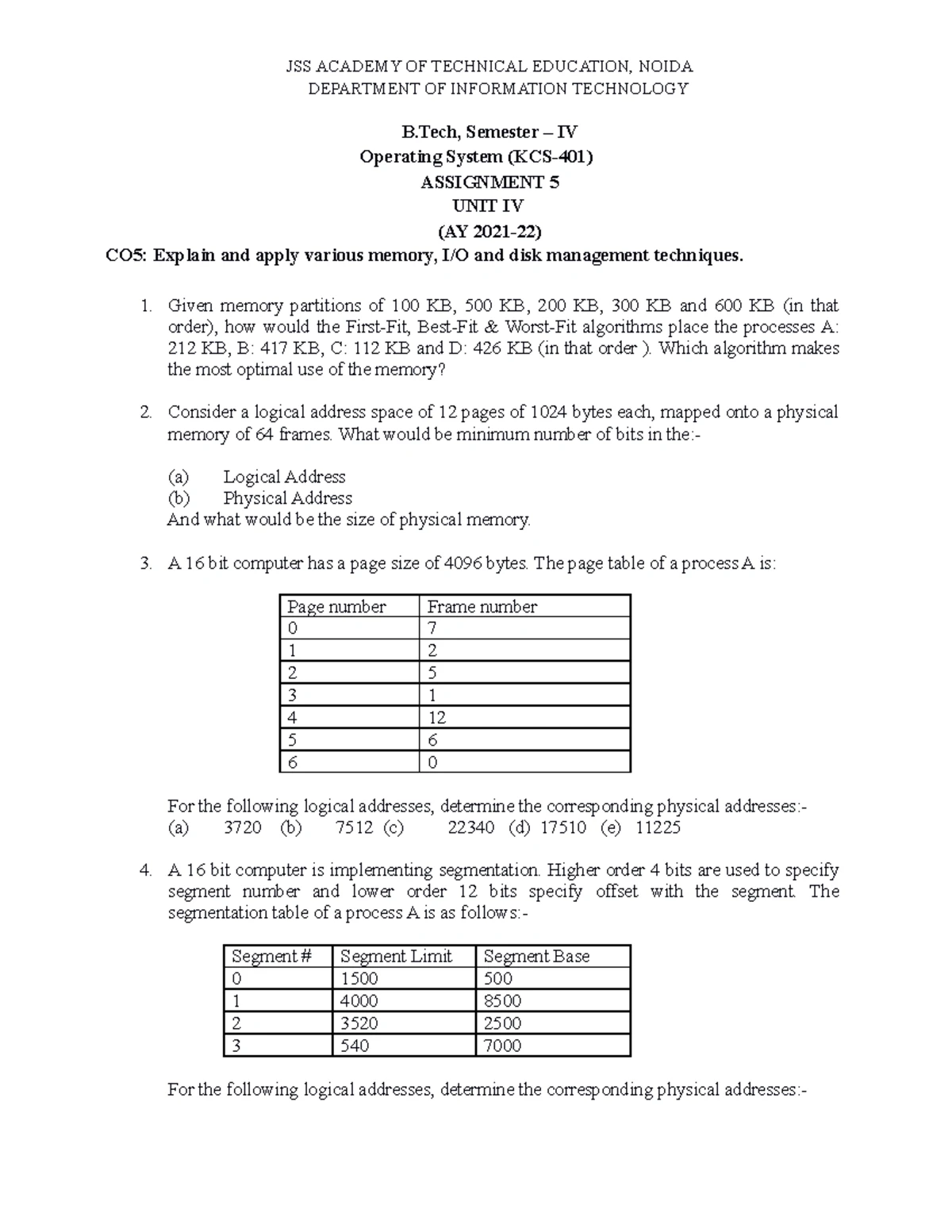 Assignment 2 - Department of Information Technology Design & Analysis ...