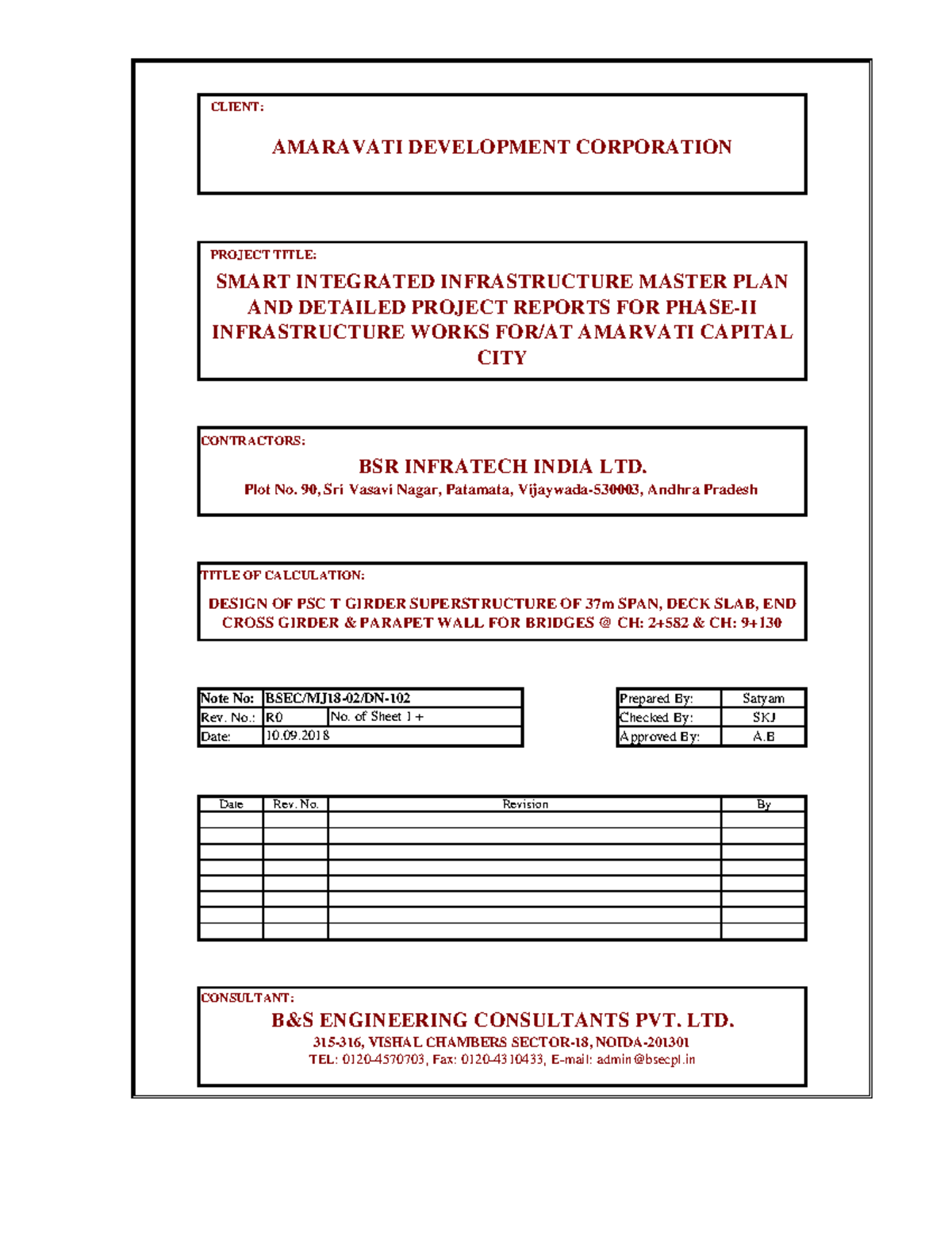 Ilide - CLIENT: PROJECT TITLE: CONTRACTORS: TITLE OF CALCULATION: Note ...