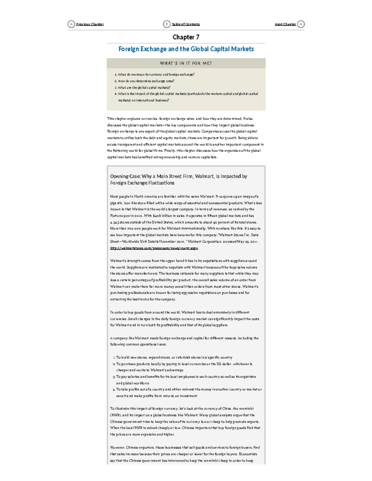 Foreign exchange and the global notes and lectures - Previous Chapter ...