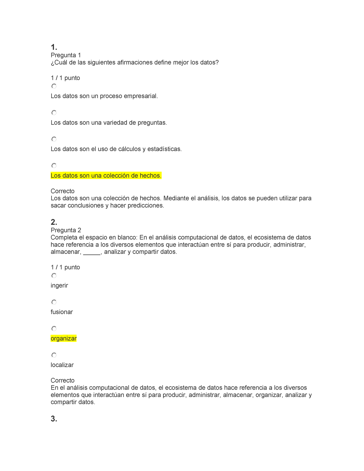 Evaluacion Modulo 1 - Analisis De Datos - 1. Pregunta 1 ¿Cuál De Las ...