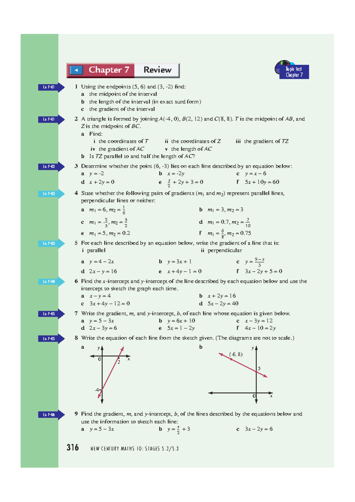 Linear relationships revision ws & ans - 316 N E W C E N T U R Y M A T ...