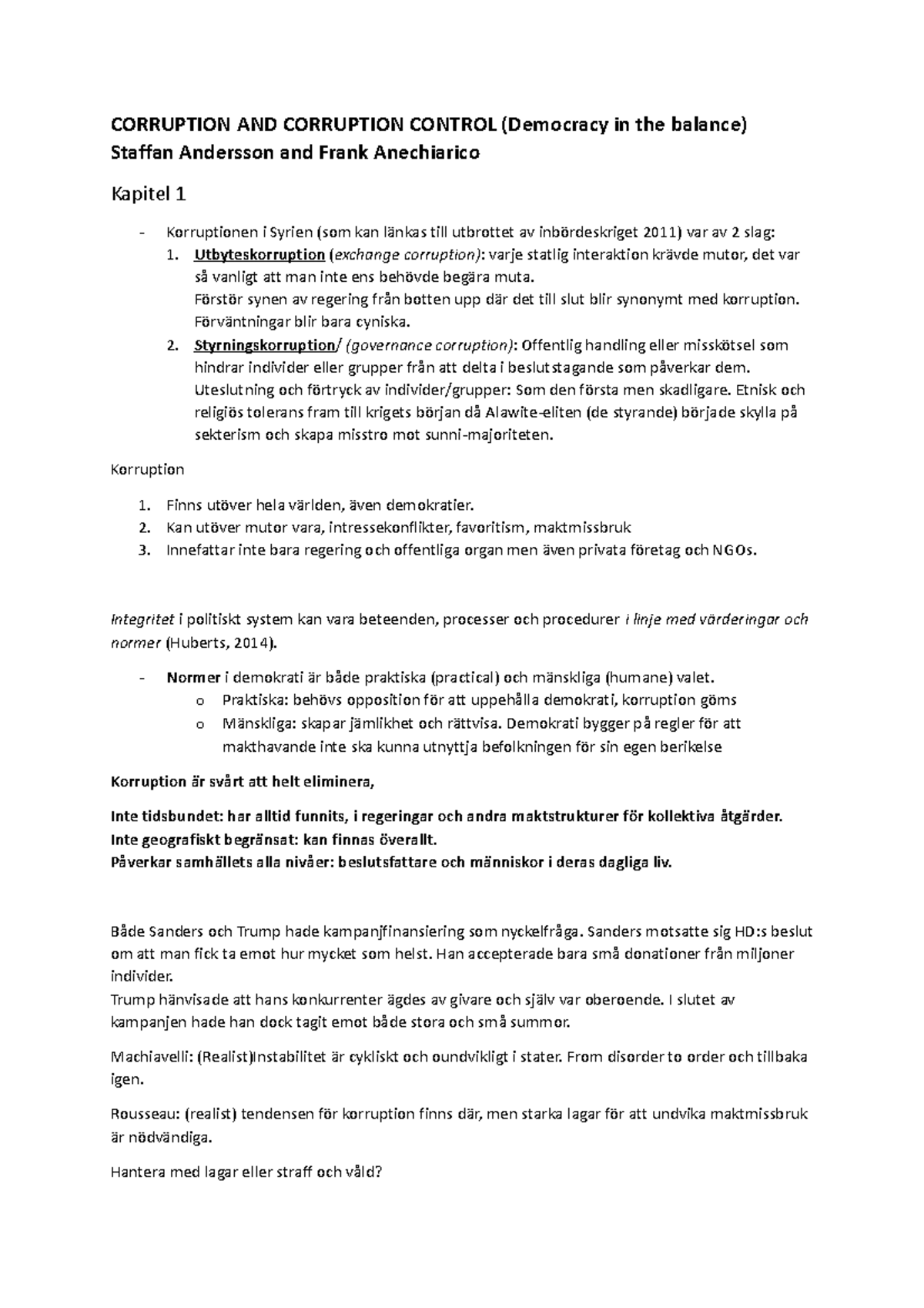 Corruption and Corruption Control - CORRUPTION AND CORRUPTION CONTROL ...
