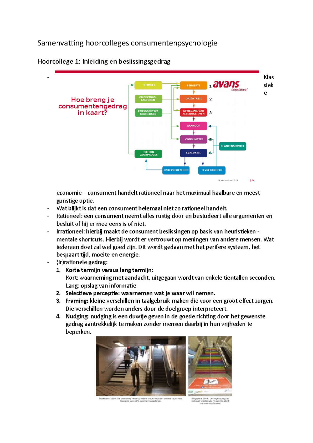 Samenvatting Hoorcolleges Consumentenpsychologie - Samenvatting ...