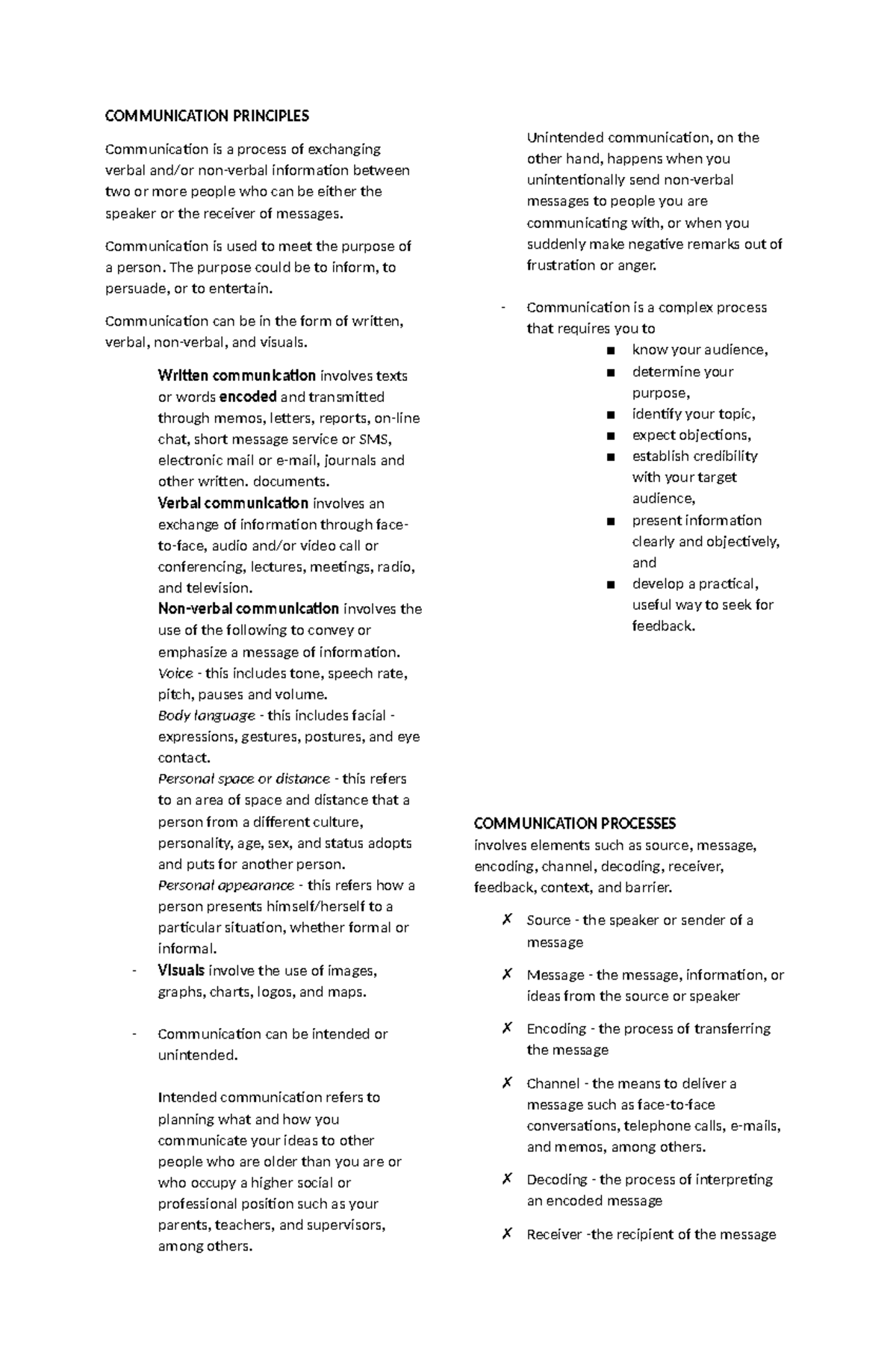 Communication Principles - COMMUNICATION PRINCIPLES Communication is a ...