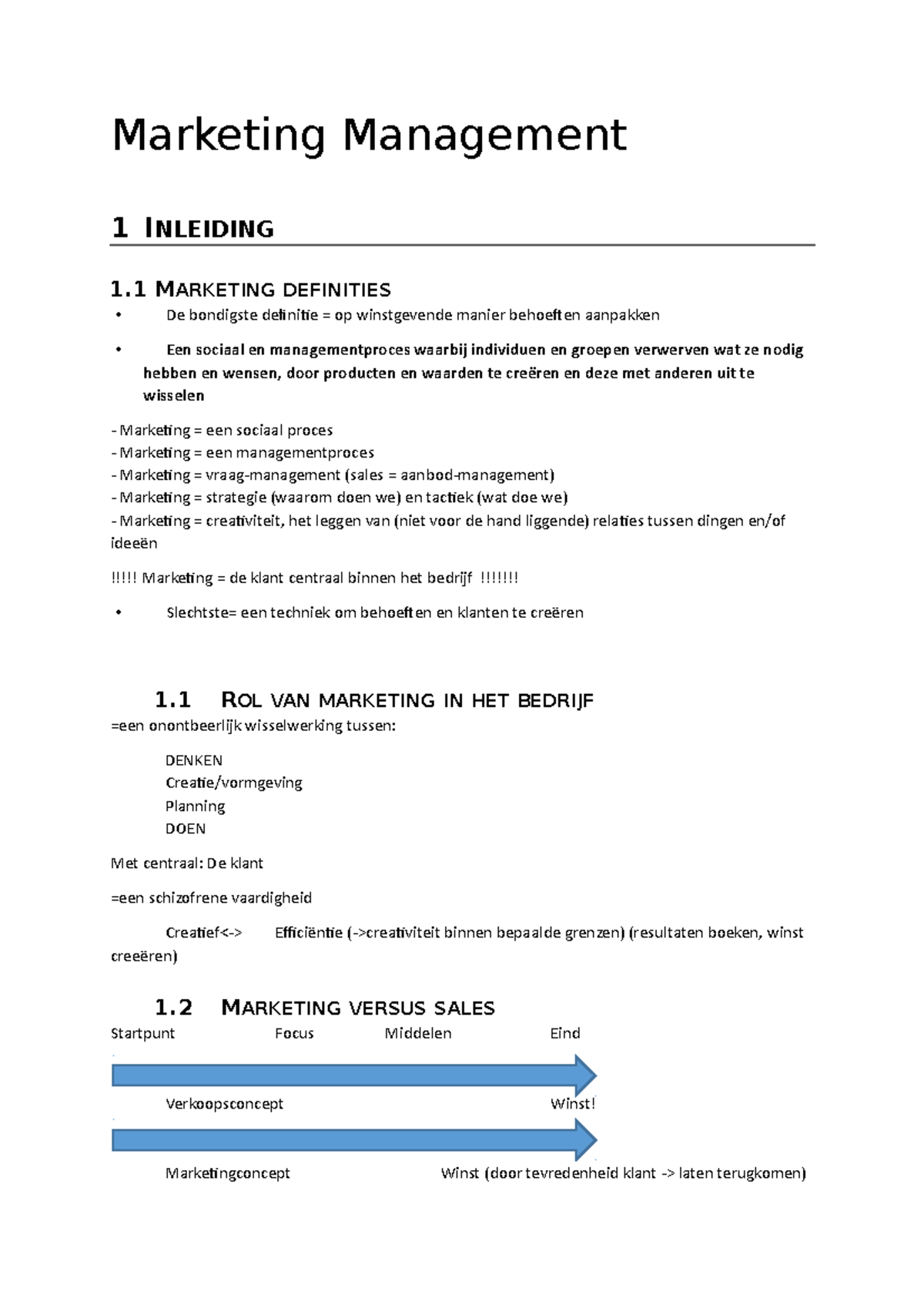 Marketing Management - 2 EXTERNE ANALYSE (EA) Onderdelen: 1 ...