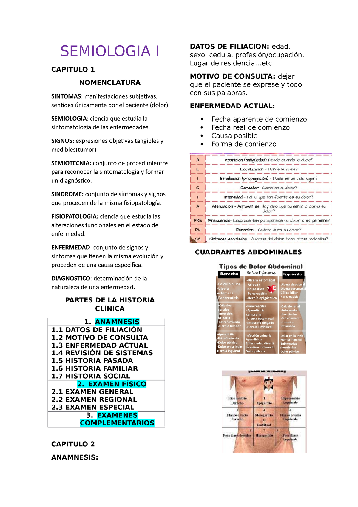 Semiologia I - Apuntes Resumen - Semiología Médica I - ESPOCH - Studocu