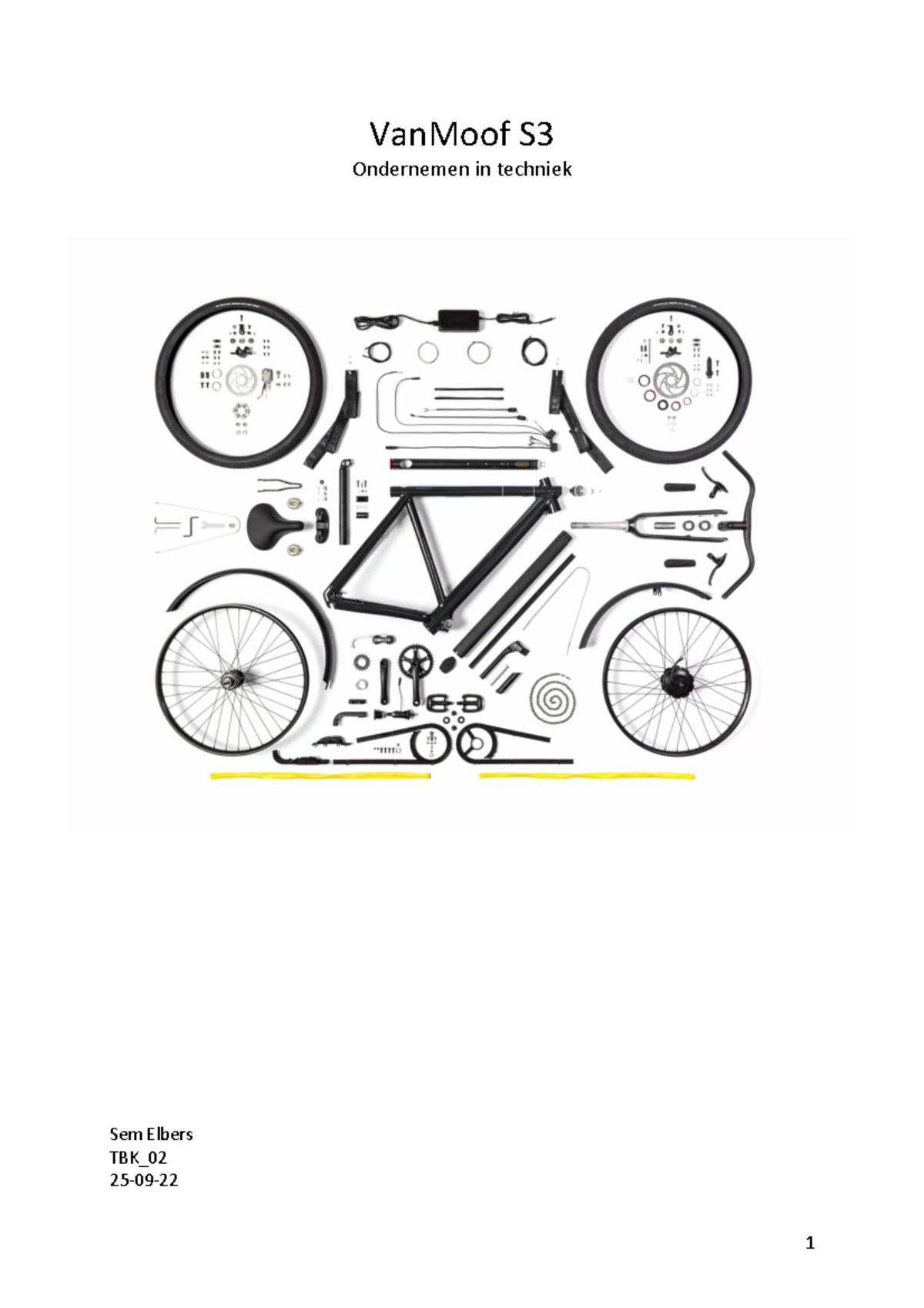 Van Moof supply chain af VanMoof S Ondernemen in techniek Sem Elbers