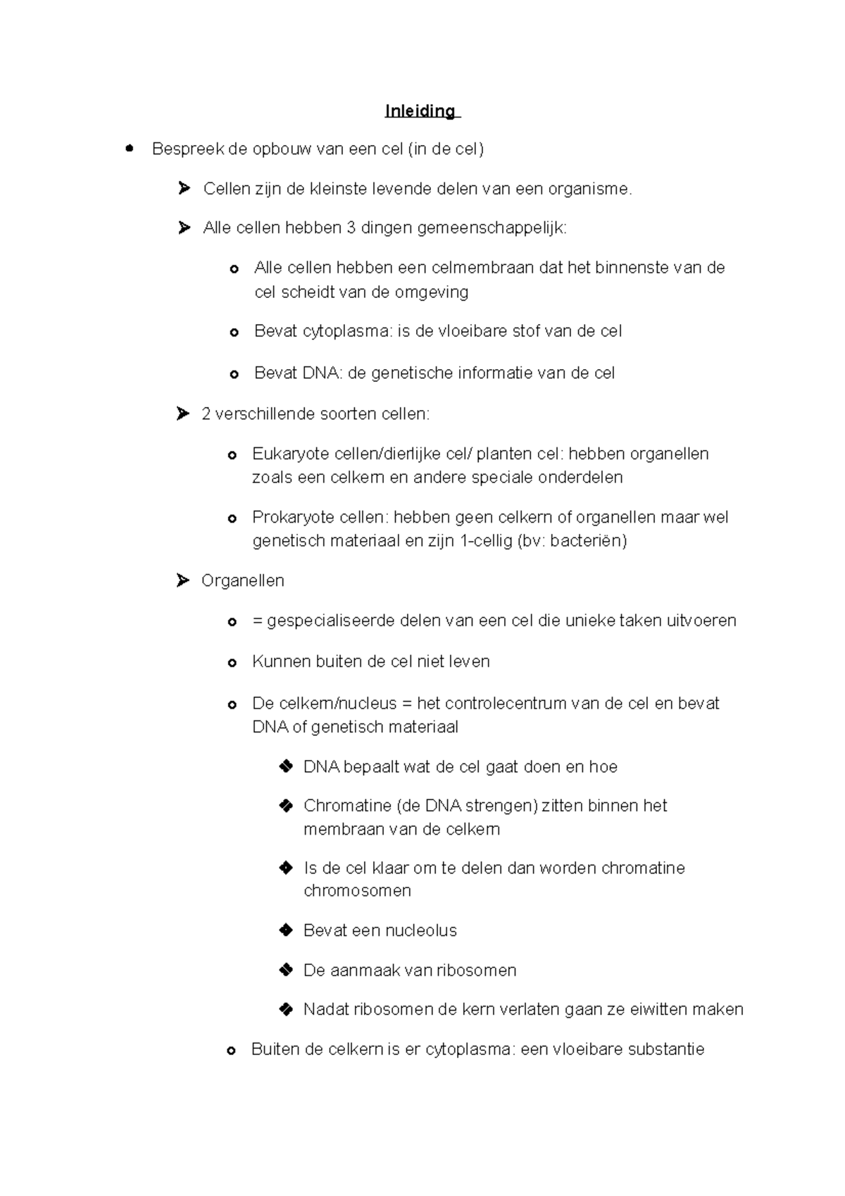 Samenvatting Cel En Weefselleer - Inleiding Bespreek De Opbouw Van Een ...