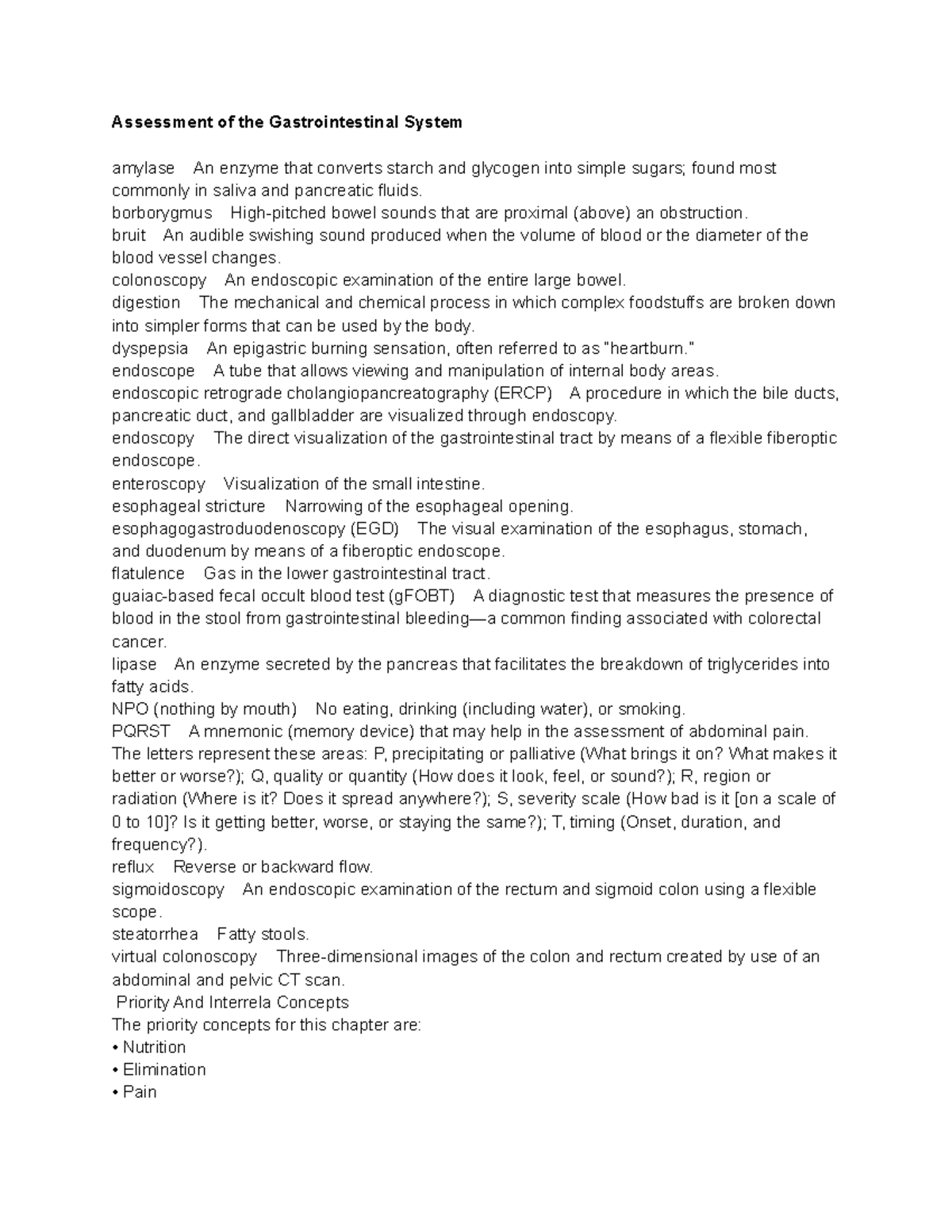 Unit 12, Chapter 48 - Nursing Notes on Ignatavicius Med-Surg ...