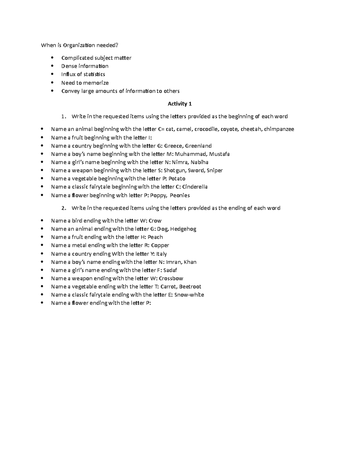 English Comp 1 - Please give as much additional information as possible ...