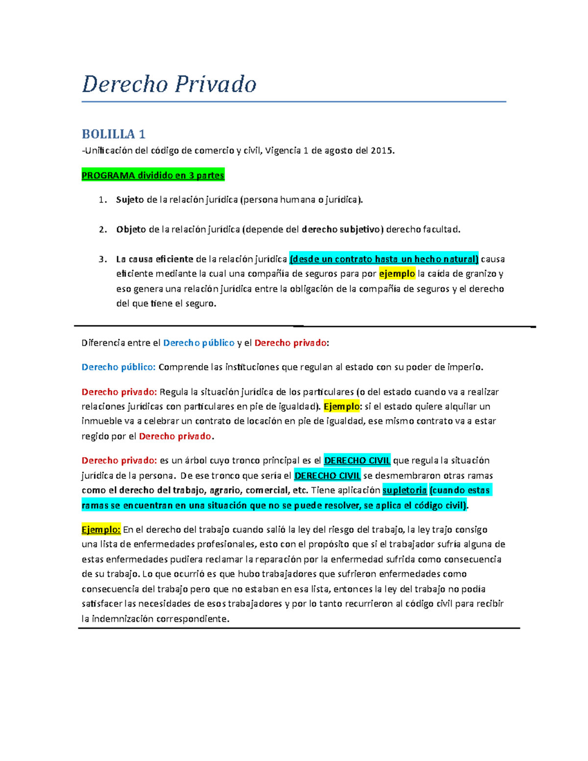 Derecho Privado RESUMEN Completo - UNC - Studocu