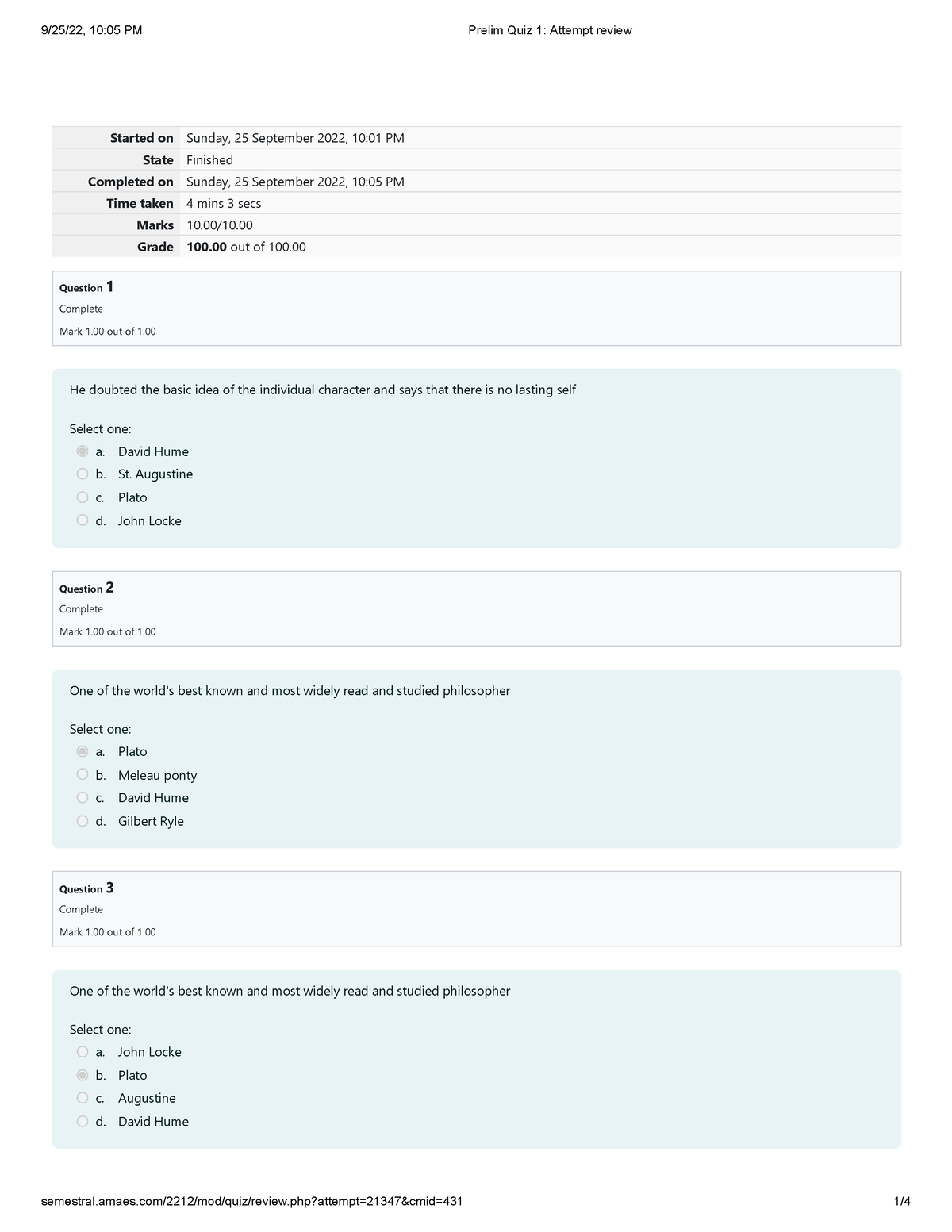 GE6100 Understanding The Self Prelim Quiz 1 Attempt Review (10)1 ...