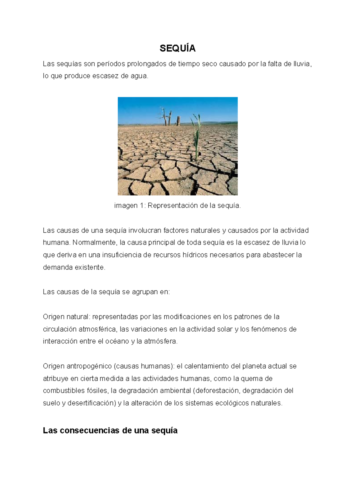 Sequía - Todo sobre la sequia - SEQUÍA Las sequías son períodos ...