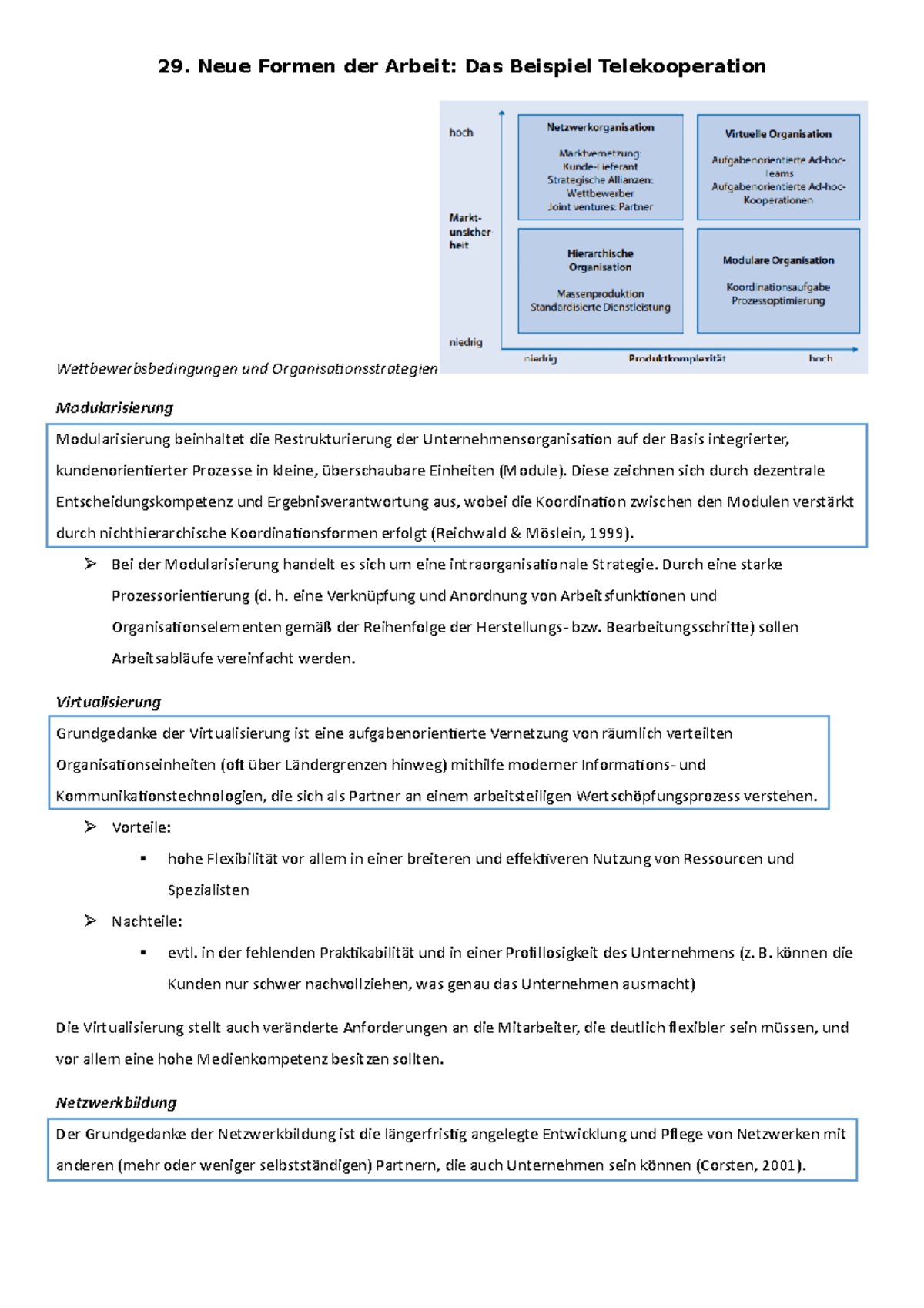 29. Neue Formen Der Arbeit - Das Beispiel Telekooperation - 29. Neue ...