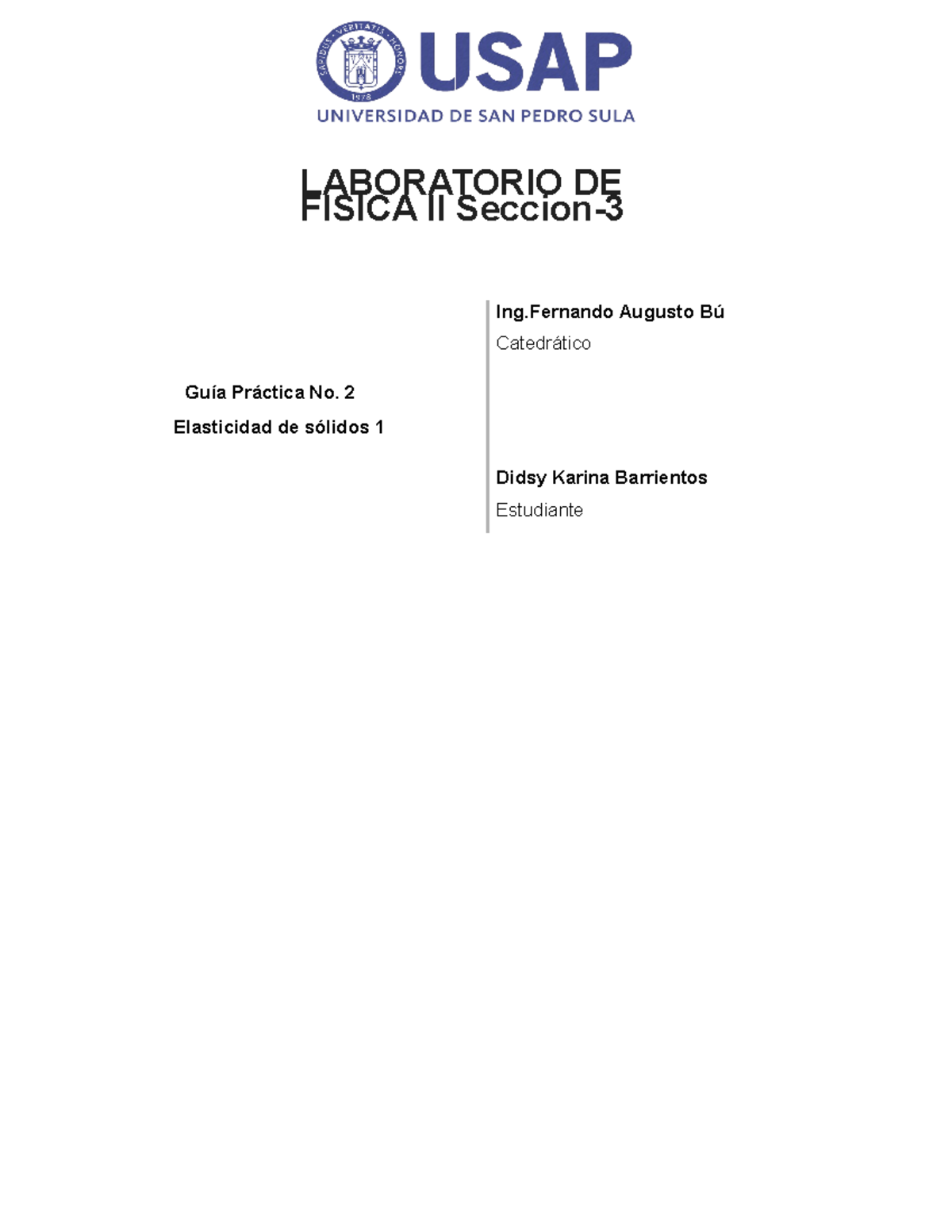 Barrientos Didsy Act#2 - Guía Práctica No. 2 Elasticidad de sólidos 1