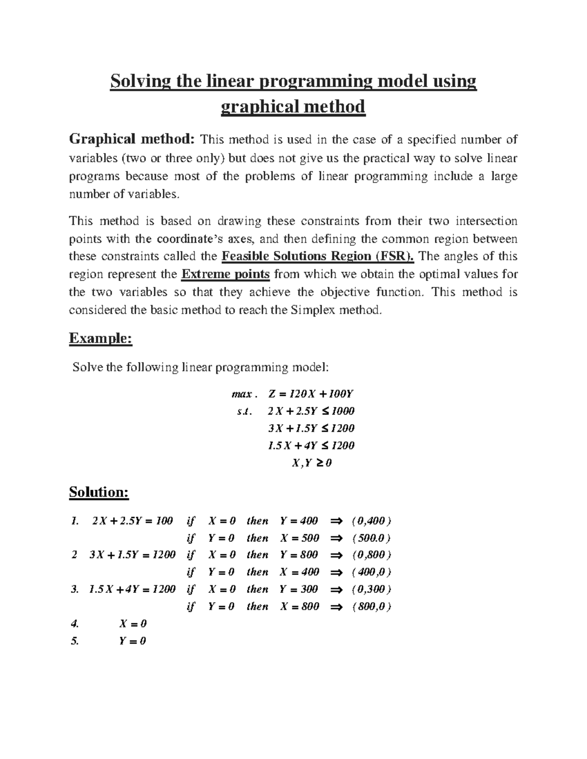 IE Chapter 6 Part 2 Solving The Linear Programming Model Using ...