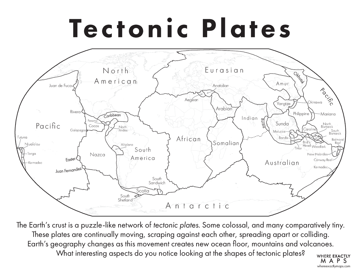 SCI10 FUN Worksheet 3 Major AND Minor Plates - Pacific The Earth’s ...