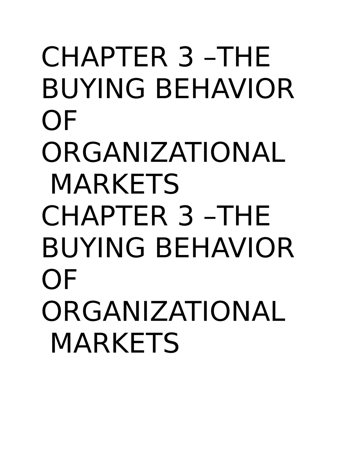 Chapter-3-marketing - Principles Of Marketing - CHAPTER 3 –THE BUYING ...