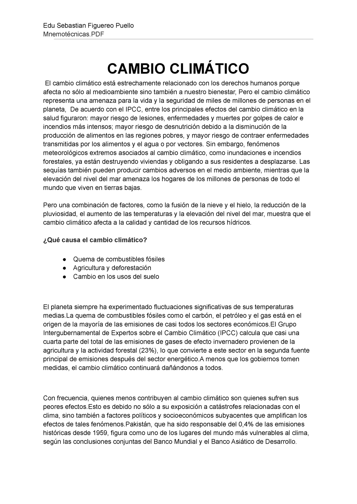 Cambio Climatico - Trabajo - Edu Sebastian Figuereo Puello 