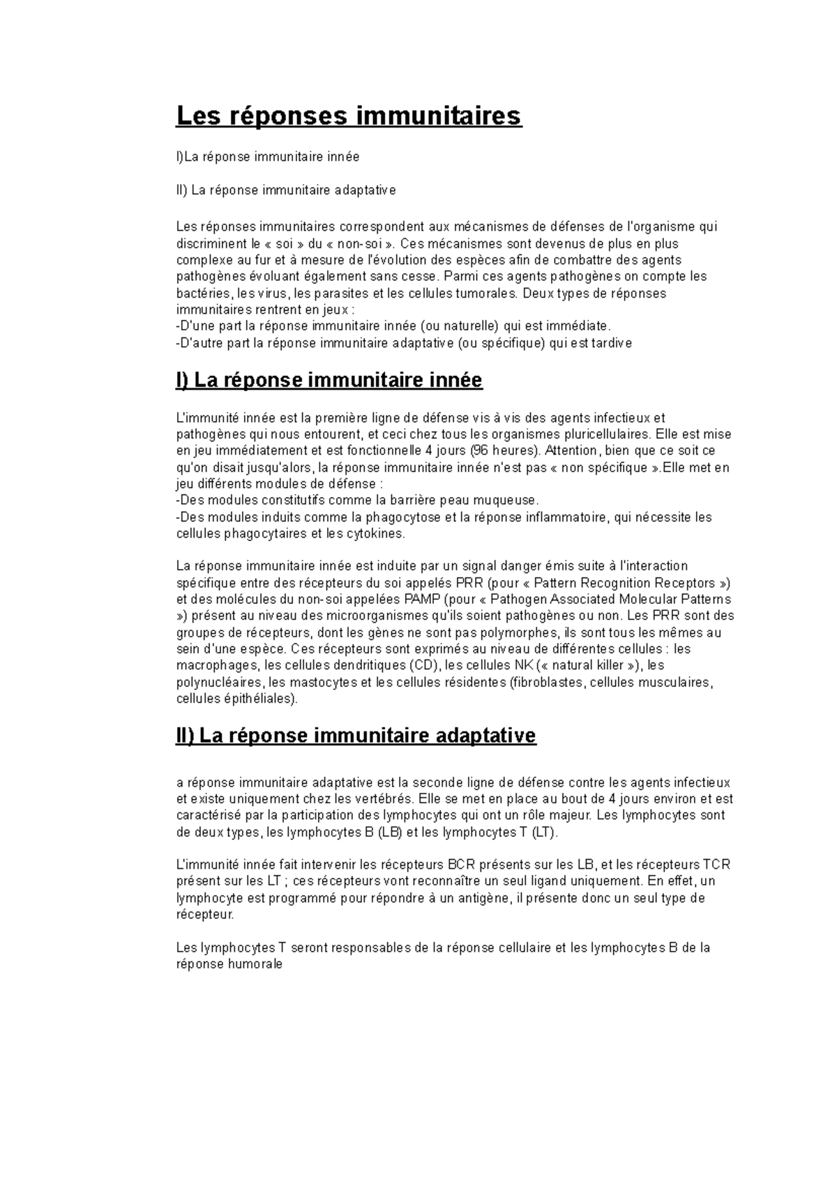 les-r-ponses-immunitaires-les-r-ponses-immunitaires-i-la-r-ponse