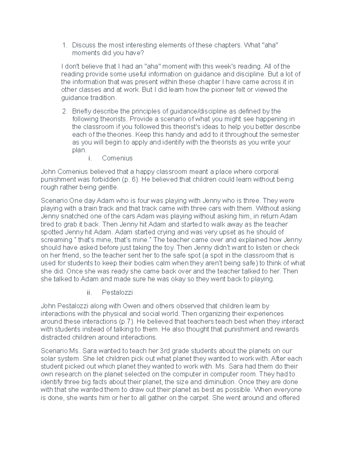 Unit 1 Discussion - Notes - Discuss the most interesting elements of ...