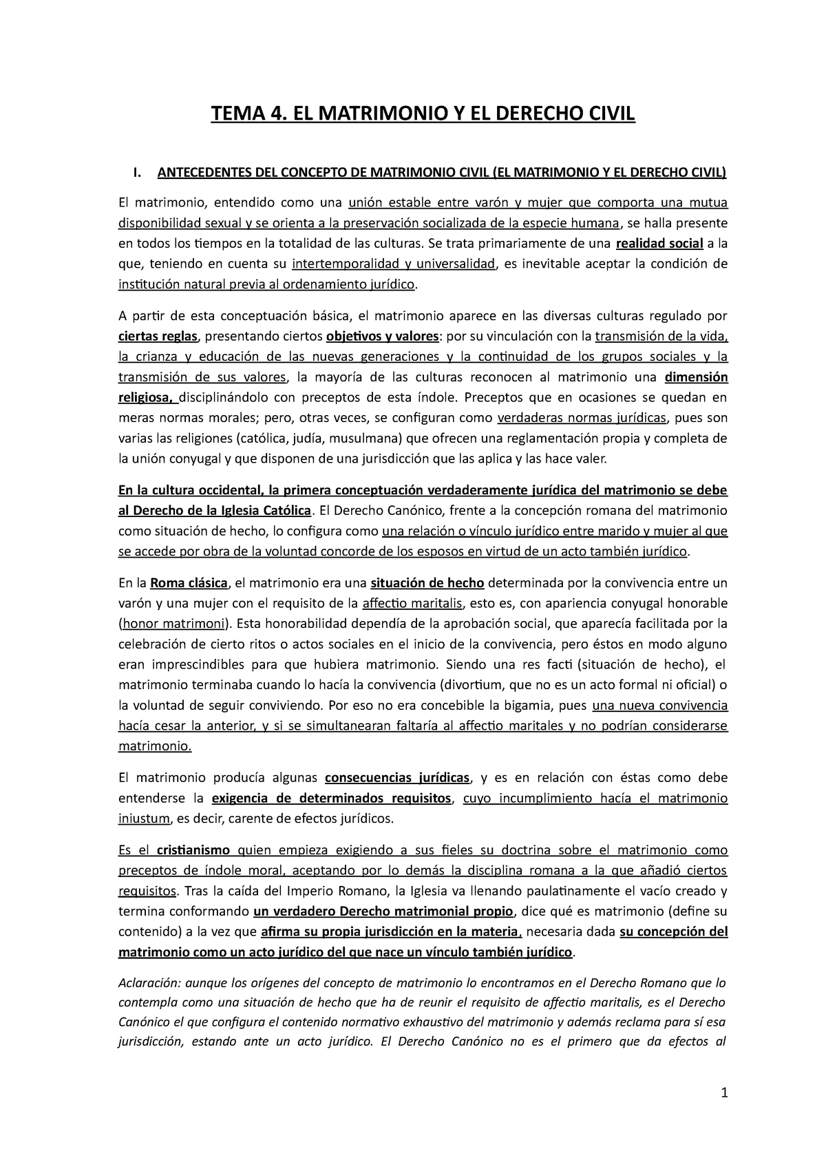 Tema 4 Matrimonio Y Derecho Civil - TEMA 4. EL MATRIMONIO Y EL DERECHO ...