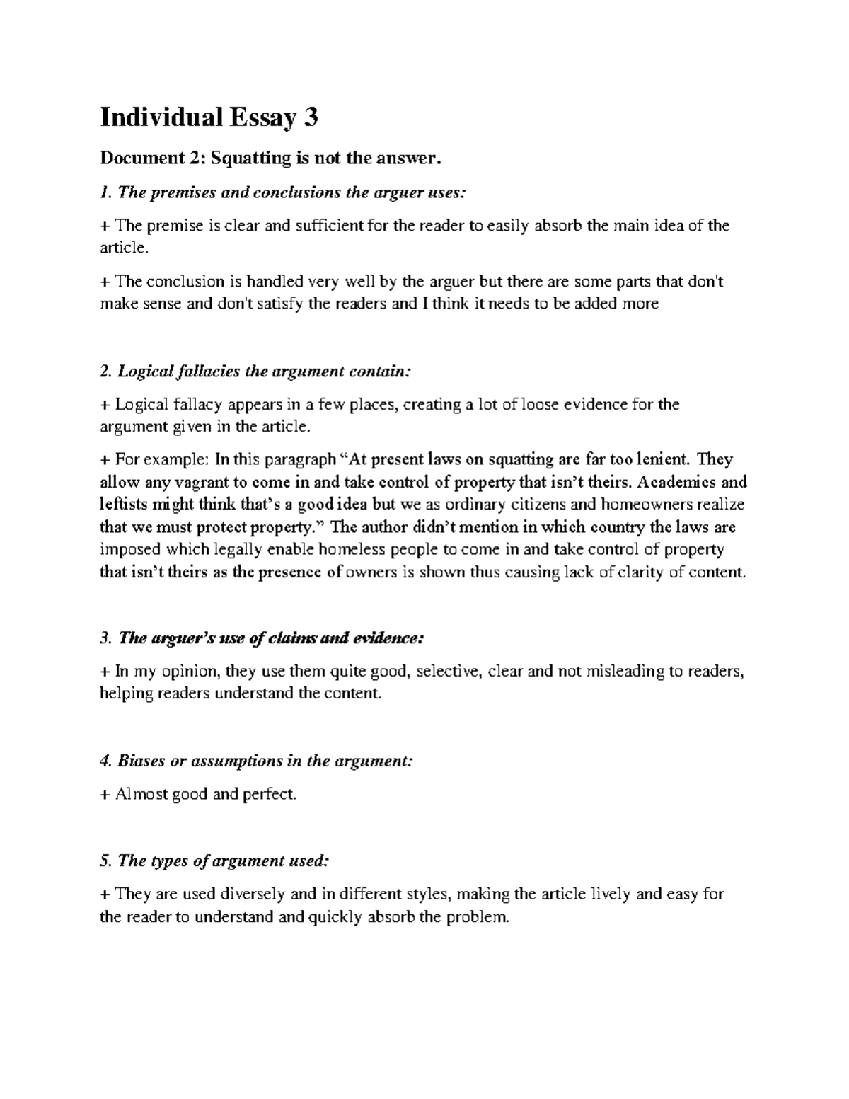 Individual-Essay-3 - Vui lòng cung cấp càng nhiều thông tin bổ sung ...