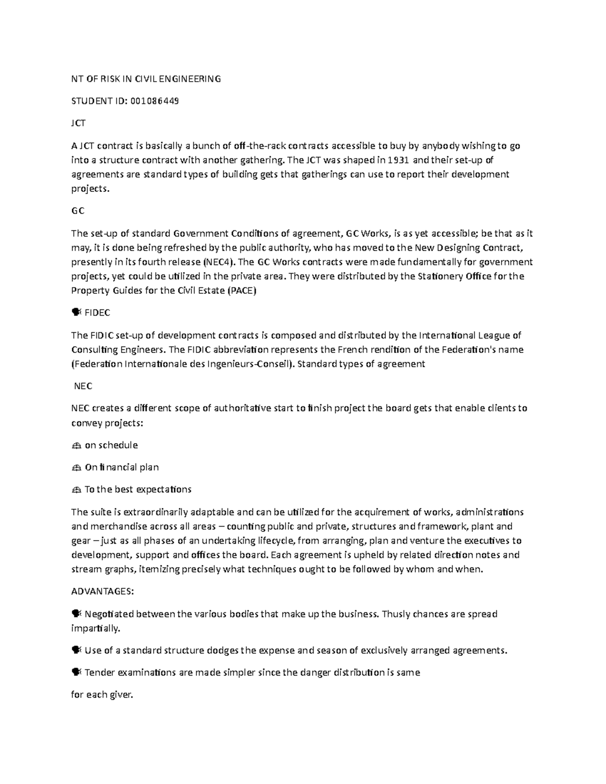 NT OF RISK IN Civil Engineering - NT OF RISK IN CIVIL ENGINEERING ...