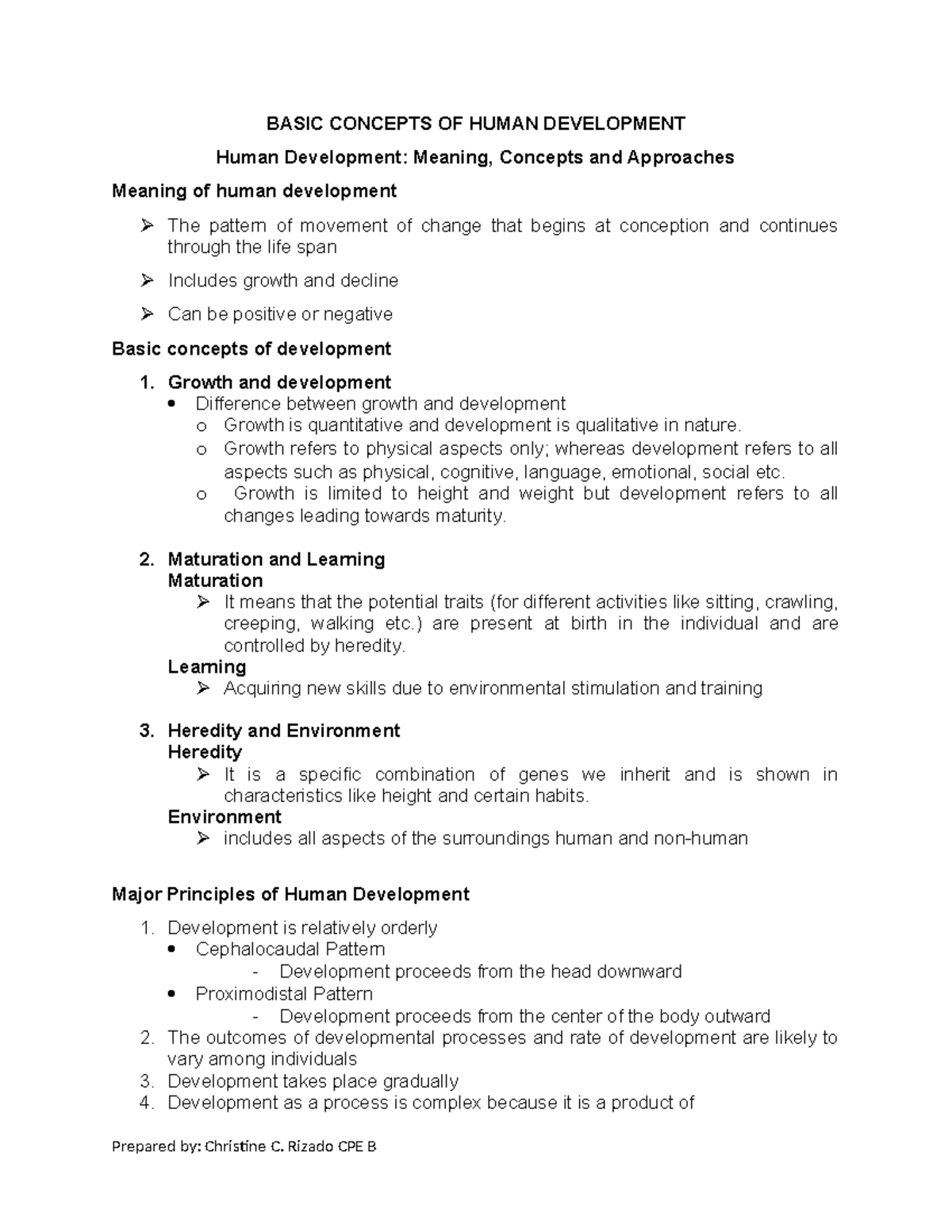 Basic Concepts of Human Development - BASIC CONCEPTS OF HUMAN ...