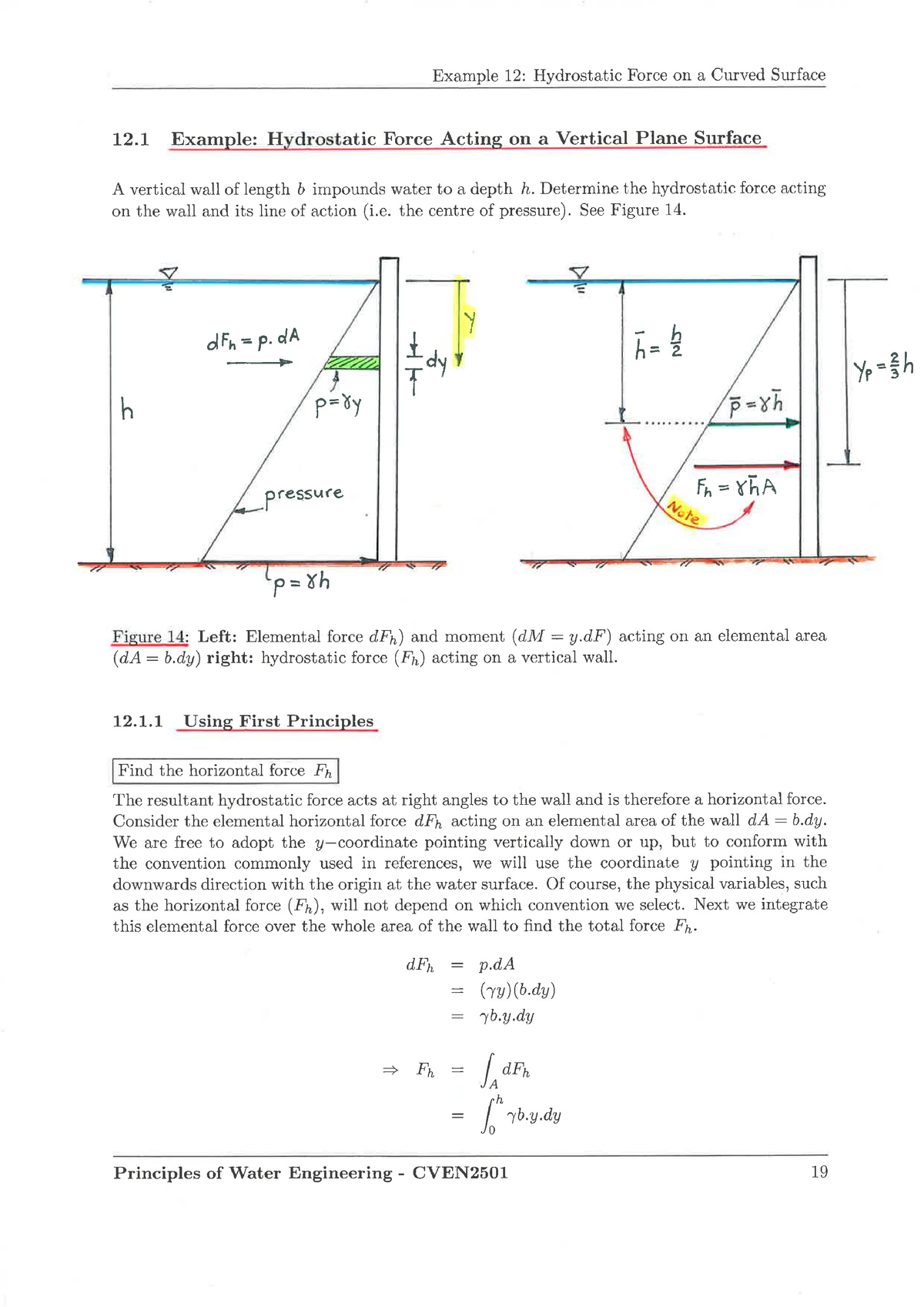 Examples Hydrostatics Class Notes - ENGG2500 - Studocu