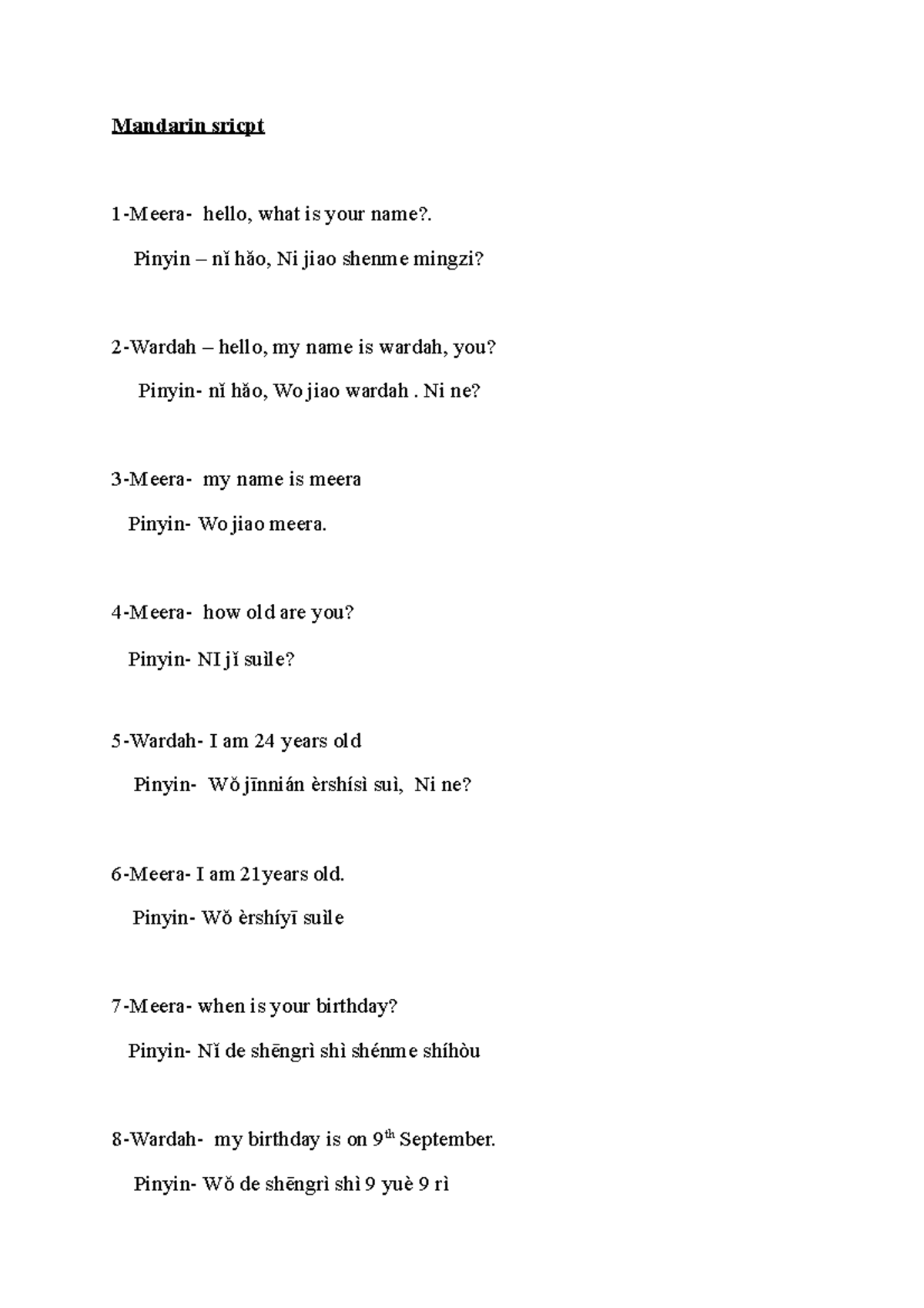 Mandarin sricpt copy copy Mandarin sricpt 1Meera hello, what is