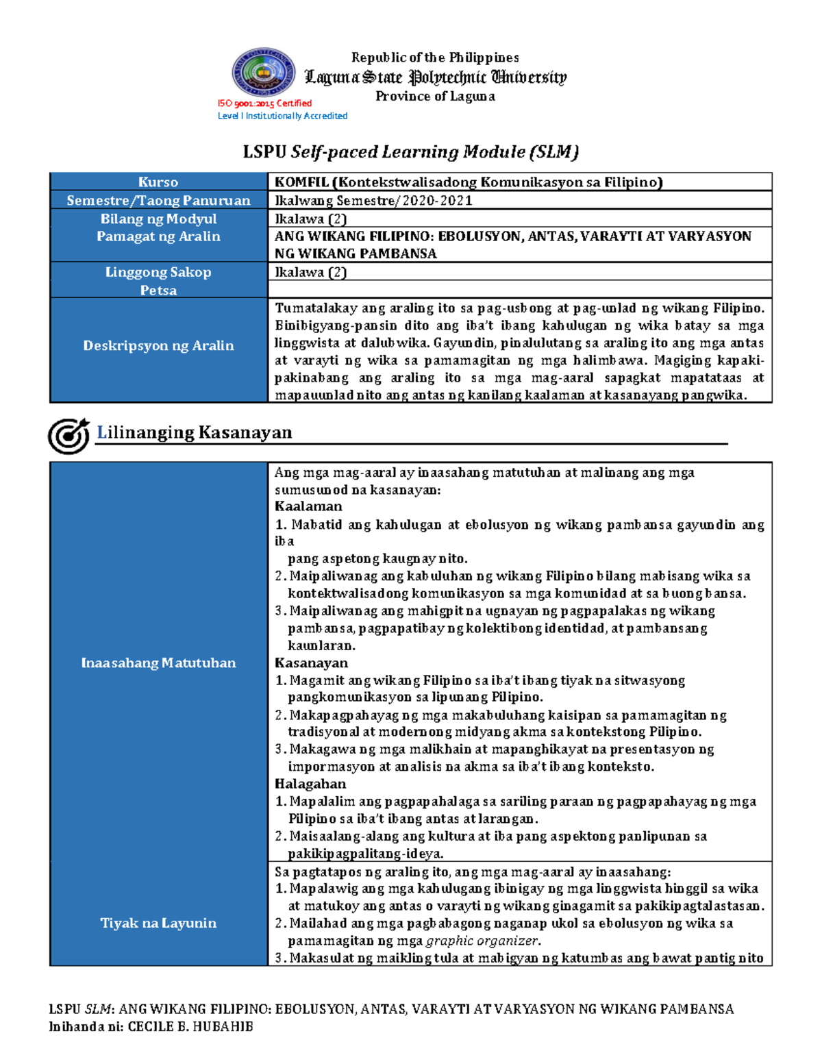 BSNursing Komfil Module 2 - ISO 9001:2015 Certified Level I ...